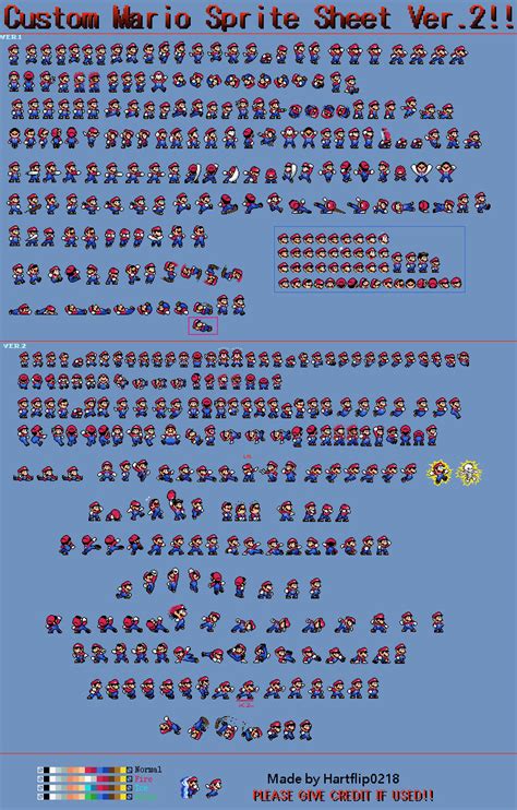 Custom Mario sprite sheet(ver.2) by Hartflip0218 on DeviantArt