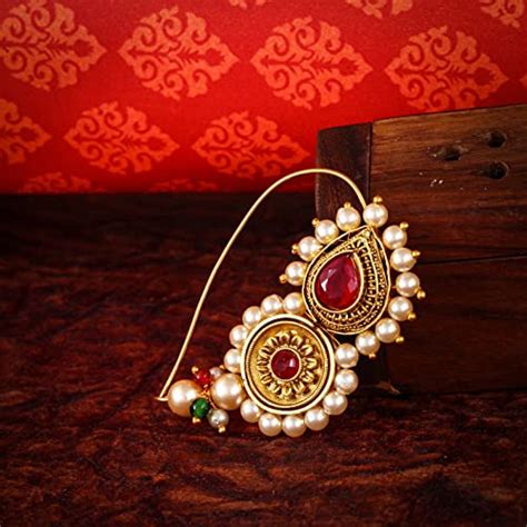 Buy Vighnaharta ambemata Durgamata,Navratri Special Nath Pearl & stone ...
