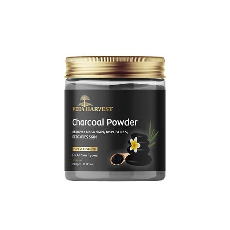 Veda Harvest 100% Natural Activated Charcoal Powder 250gm| Perfect for ...