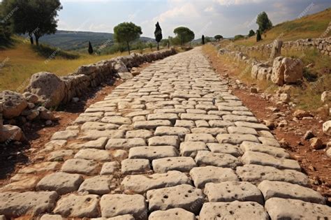 Métodos históricos de construcción de carreteras romanas Línea de piedras históricas Carreteras ...