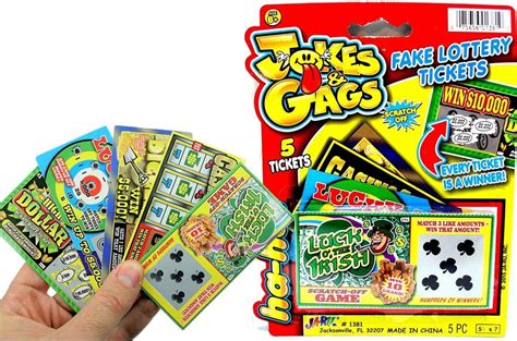 Buy JA-RU Fake Lottery Ticket Scratch Tickets 5 Tickets 1 Pack Pranking ...