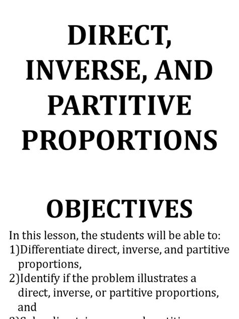 Image result for Direct Inverse and Partitive Proportion