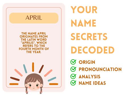 April - Girl Name Meaning and Pronunciation