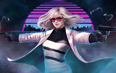 Wallpaper girl, gun, Charlize Theron, glasses, cloak, art, Lorraine ...