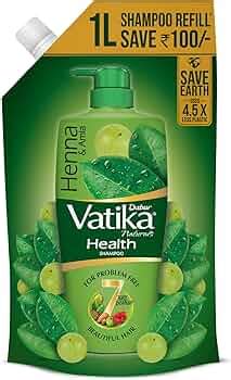 Dabur Vatika Health Shampoo with Henna & Amla for Problem Free Hair ...