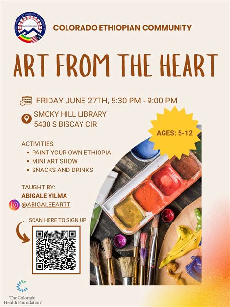 Art from Heart, Smoky Hill Library, Foxfield, 27 June 2025 | AllEvents
