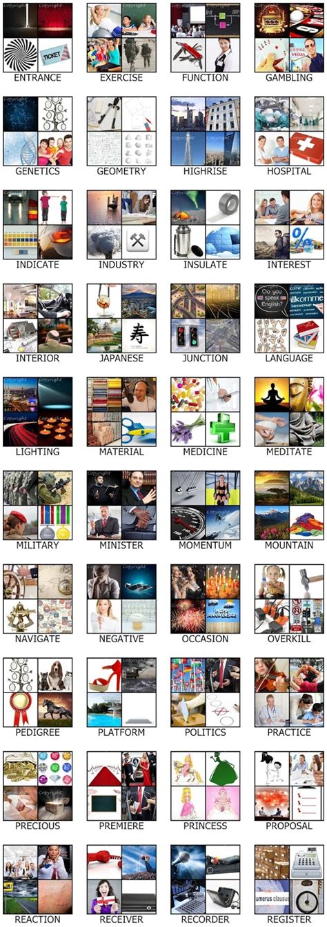 8 Letters Part 2 - 4 Pics 1 Word Answers