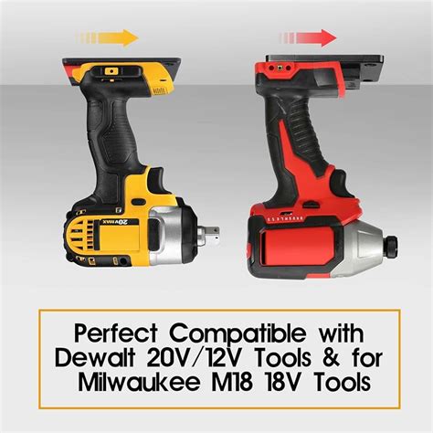 Tool Holder 6-Pack Mount For DeWalt 20V & Milwaukee M18 Drills ...