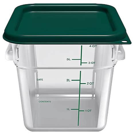 Cambro PC Square Container with Lid 4 Quarts Color May Vary Wholesalers ...