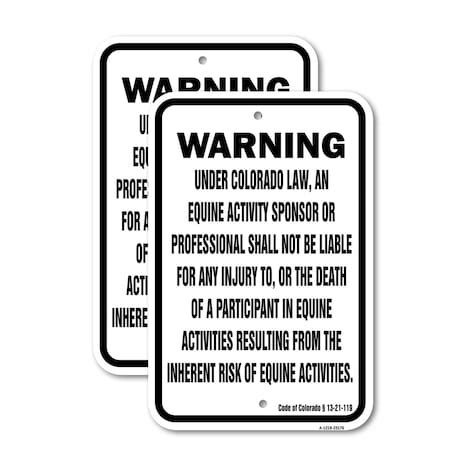 Signmission Colorado Equine 1, 12'' X 18'' 2 Signs, Heavy Gauge ...