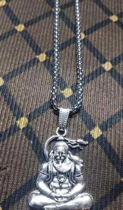 Hanuman Silver Locket with Chain – Divine Protection and Blessings ...