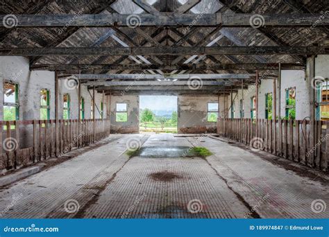 Interior View of the Abandoned Milk Barns on the Property of the ...