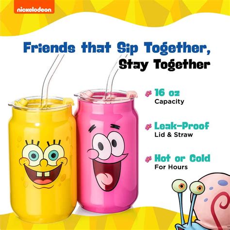 SpongeBob SquarePants Drinking Glasses - SpongeBob & Patrick ...