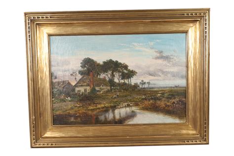 At Auction: Antique Landscape Oil Painting