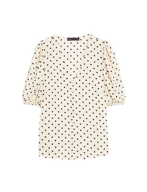 Buy Printed V-Neck Puff Sleeve Blouse at Marks & Spencer