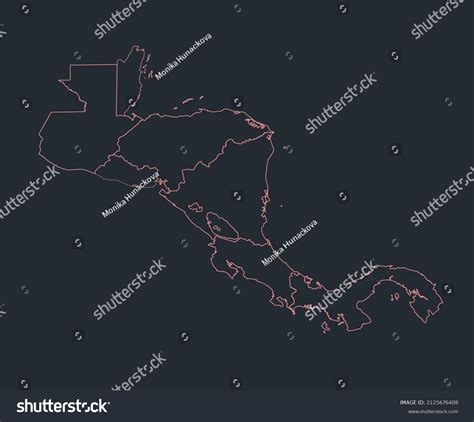 Map Outlines Central America
