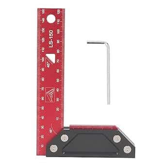Woodworking Angle Ruler,150mm Aluminum Alloy Framing Ruler Double 45 ...