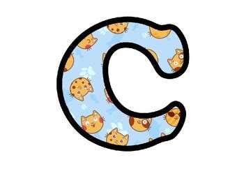 Cat Theme Letters, Numbers and Symbols, Cat Classroom Decor school ...