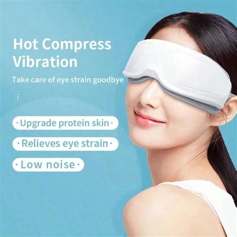 Smart Eye Massager Hot Compress Vibration Graphene Heating Up Eye Care ...