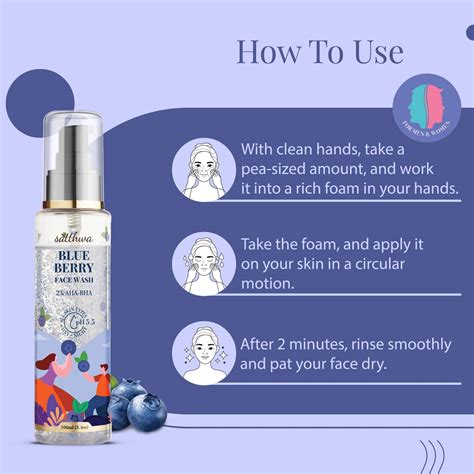 Satthwa Blueberry Face Wash with AHA-BHA & Niacinamide pH5.5 100ml