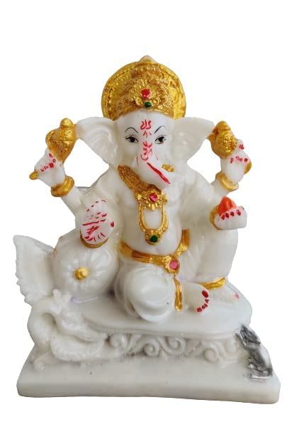 Buy VAMIKA HANDICRAFTS Marble Dust Ganesha Idol Vinayaka Statue Ganpati ...