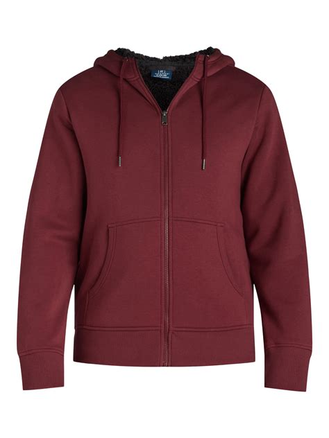 George Men's & Big Men's High Pile Fleece Lined Jacket with Hood, Sizes ...