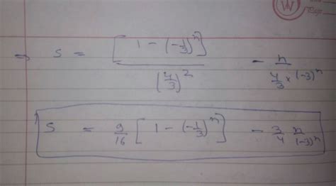 Sum to n terms - 1 - 2/3 + 3/9 - 4/27 + ..... Pls do as soon as ...