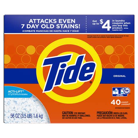 Tide Powder Laundry Detergent, Original, 40 Loads, 50 oz | Garden Grocer