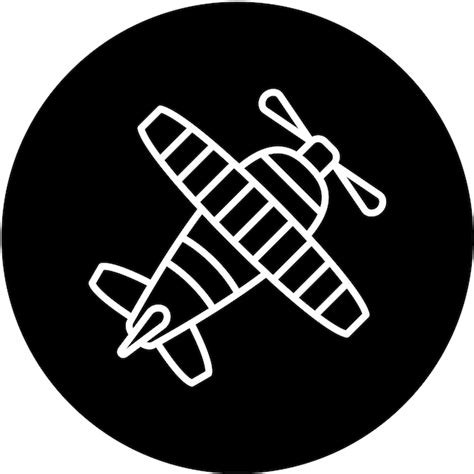 Biplane icon style | Premium Vector