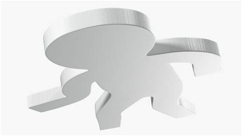 Plastic Stickman Walk Pose White 3D | 3D Molier International