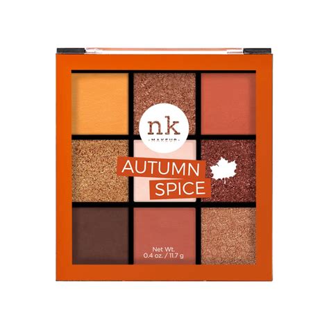 NICKA K NEW YORK Nine Color Eyeshadow Palette, Shimmery Finish - Autumn ...
