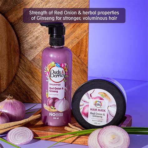 Buy BUDS & BERRIES ANTI-HAIRFALL SHAMPOO WITH RED ONION AND GINSENG ...
