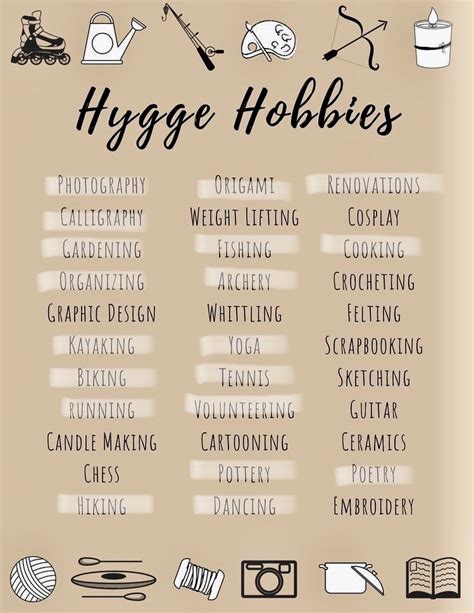 Hobbies List 的图像结果
