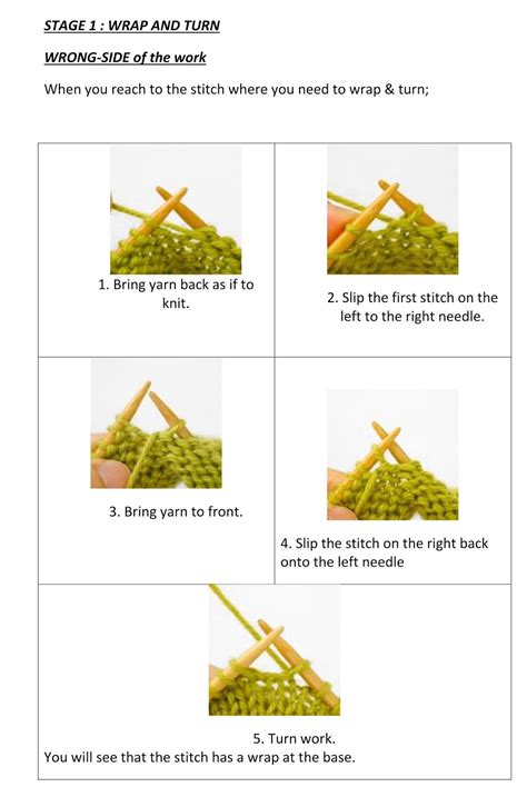 Short Row Knitting Tutorial 的图像结果