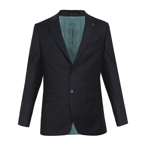 Buy Ted Baker Men Navy Chequered Blazer for men Online | Trendin