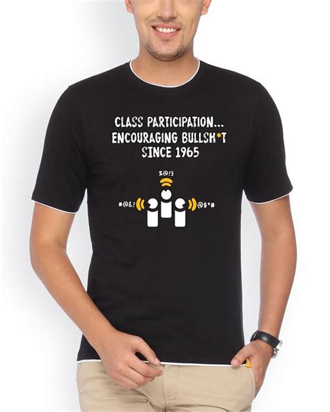 Buy Campus Sutra Black Rib Tshirt Class Participation - XX-Large (CS ...