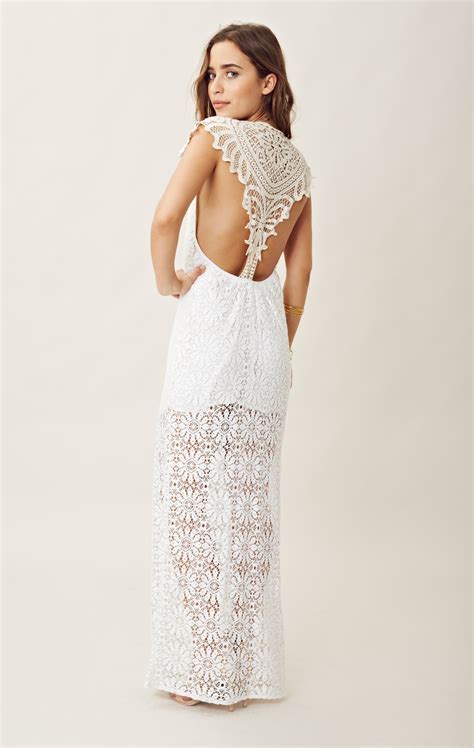 WHITE LACE MAXI DRESS - Gunda Daras