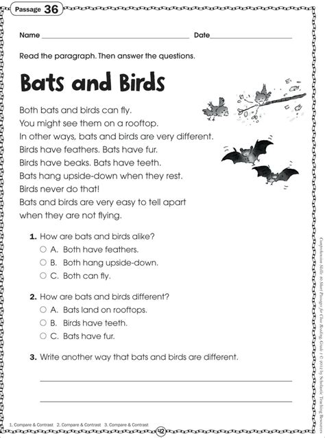 Third Grade 3rd Grade Reading Comprehension Worksheets Multiple Choice ...