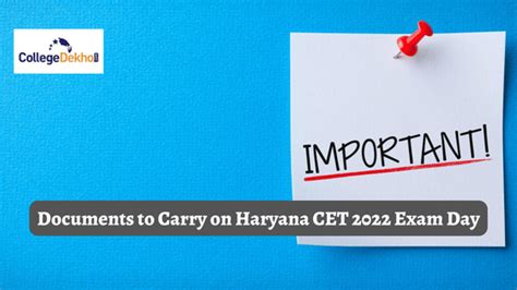 Documents to Carry on Haryana CET 2022 Exam Day | CollegeDekho