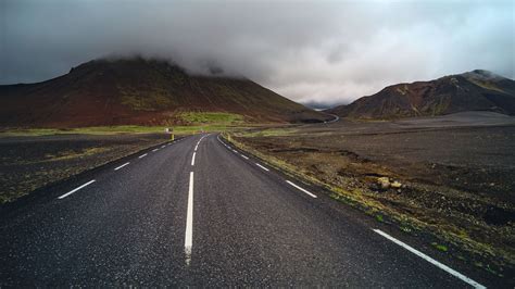Download wallpaper 3840x2160 road, asphalt, mountain, clouds 4k uhd 16: ...