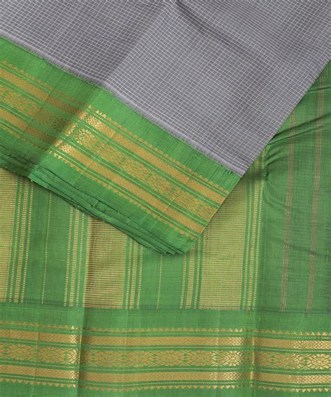 Independence blue color handloom Gadwal cotton saree – TSCO Handlooms