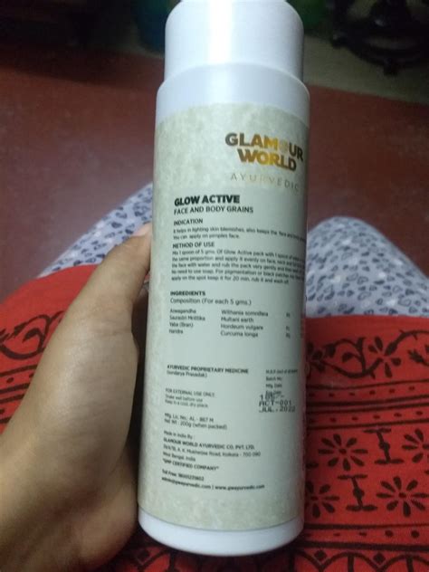 Glamour World Ayurvedic Glow Active- Natural Face and Body Grains for ...