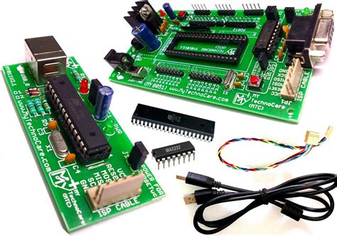 MY TechnoCare 8051 Development Board with AVR USB ASP ISP Programmer ...
