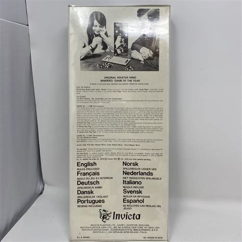 Vintage 1972 Original MASTER MIND Invicta Strategy | Ubuy India