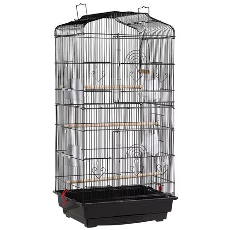 Buy Yaheeetch Open Top Metal Birdcage Parrot Cage with Slide-out Tray ...