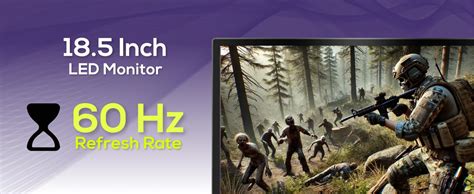 FRONTECH 18.5 Inch HD LED Monitor | Refresh Rate 60 Hz, 1366 x 768 ...