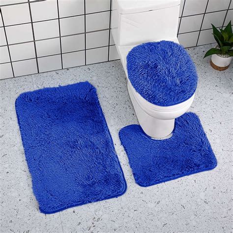 SDJMA Bathroom Rug Set, 3 Piece Ultra Soft Washable Mats, Chenille ...