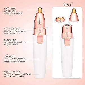 Painless 2 in 1 Rechargeable hair removal trimmer for women with ...