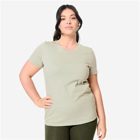 Women's Crew Neck Cotton T-Shirt - Sage Green