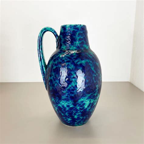 Large Pottery Fat Lava Multi-Color Floor Vase Made by Scheurich, 1970s ...
